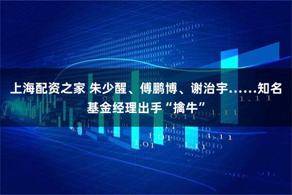 上海配资之家 朱少醒、傅鹏博、谢治宇……知名基金经理出手“擒牛”